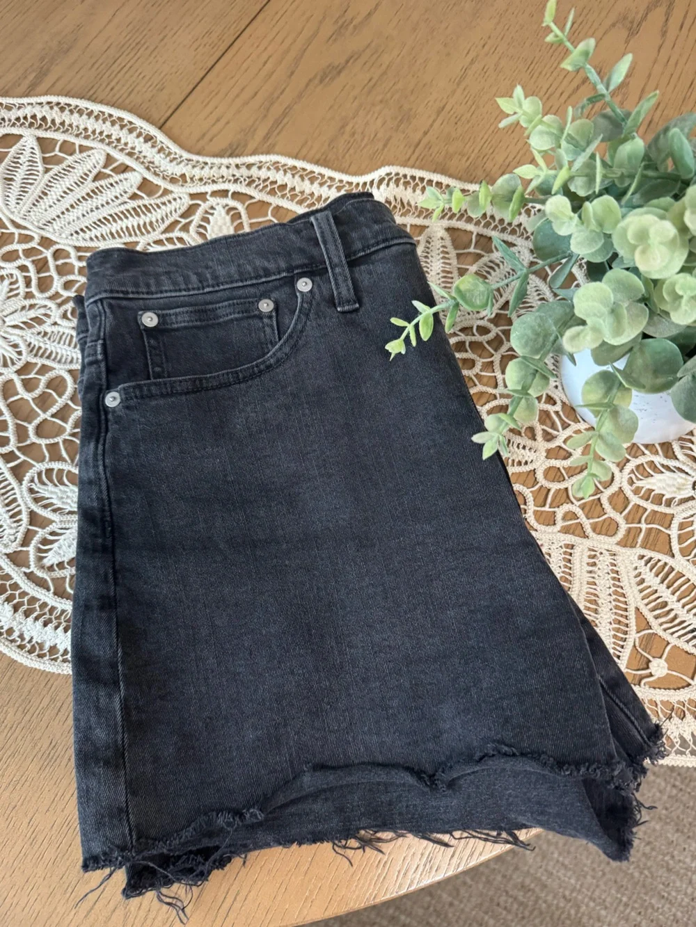 MADEWELL - High-Rise Denim Shorts - Black Size 30
